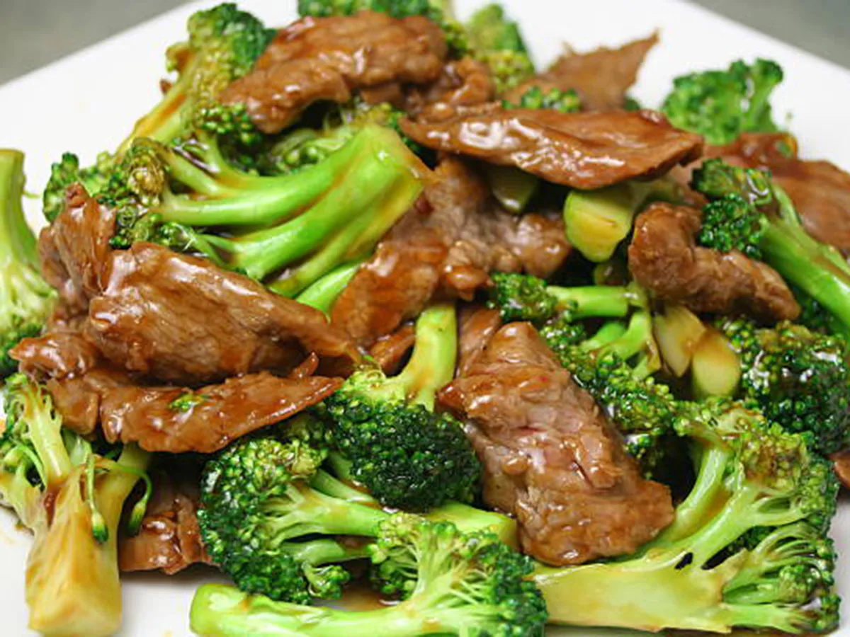 Beef broccoli at Green Jade, a Chinese Restaurant in St Marys