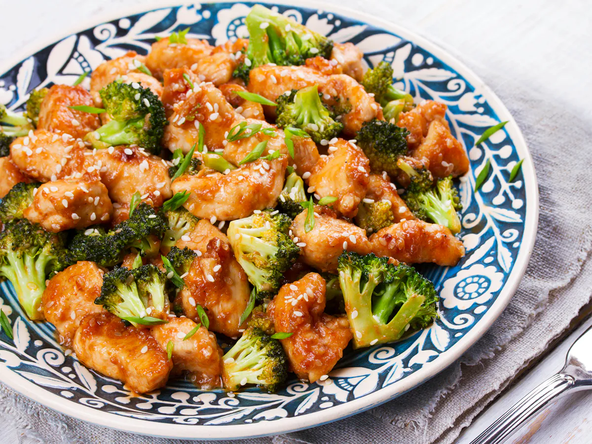 chicken with broccoli at Green Jade, a Chinese Restaurant in St Marys